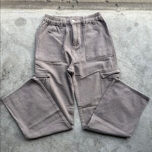 High-Waisted Baggy Cargo Jeans